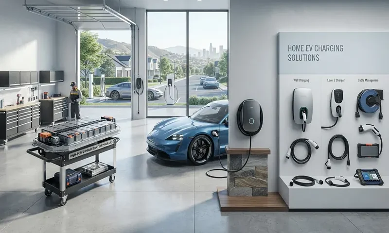 High Performance Electric Vehicle Battery Replacement Packs and Home Charging Accessories