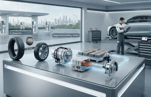 Low Rolling Resistance Tires and Regenerative Braking System Parts for Electric Cars