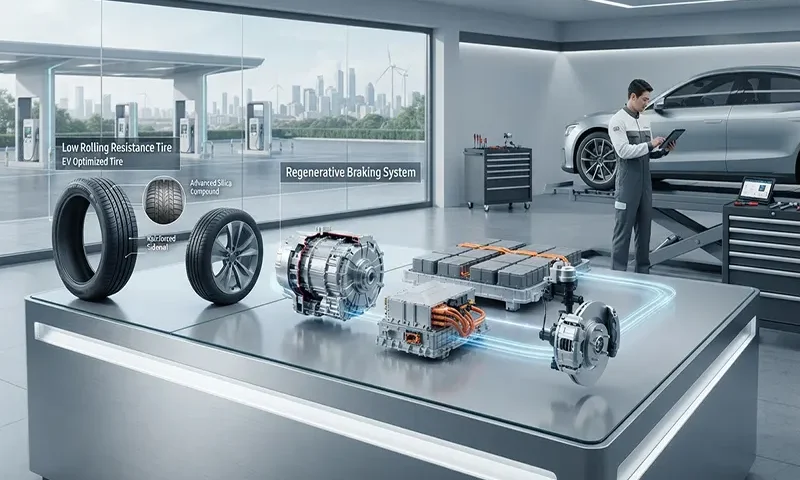 Low Rolling Resistance Tires and Regenerative Braking System Parts for Electric Cars
