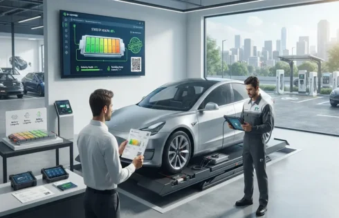 Pre-Owned Electric Vehicle Battery Health Certification Business Model
